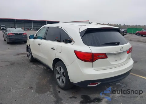 2015 Acura Mdx из США, поврежденный, VIN 5FRYD4H28FB016394